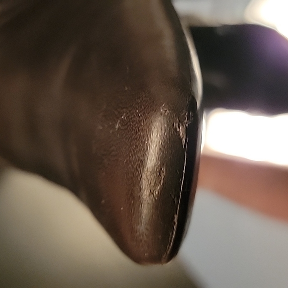 Cole Haan heel boots brown zippered sz 9.5 , 2in heel 11.5 tall . - Picture 10 of 12